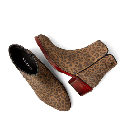 Sara Damen Wildleder-Stiefeletten Tan/Leo