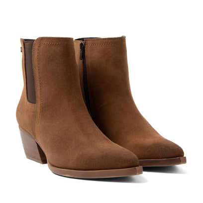Annie Damen Wildleder Stiefeletten Tan