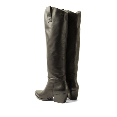 Adaline Damen Leder-Stiefel Black