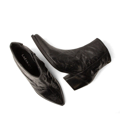 River Damen Leder-Stiefeletten Black