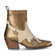 Kaia Damen Leder-Stiefeletten Gold/White