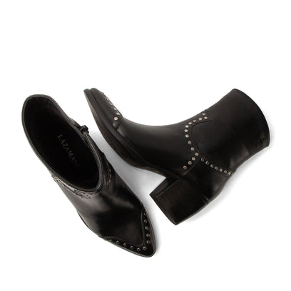 Kylie Damen Leder-Stiefeletten Black