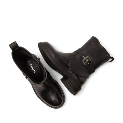 Erin Damen Leder-Boots Black