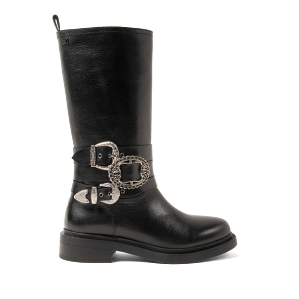 Clover Damen Leder-Stiefel Black Clover Damen Leder-Stiefel Black