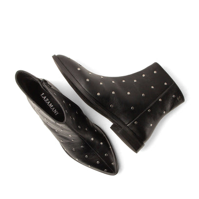 Dana Damen Leder-Stiefeletten Black