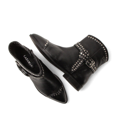 Zora Damen Leder-Stiefeletten Black