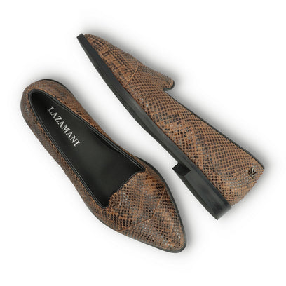 Flora Damen Leder-Loafers Biscuit