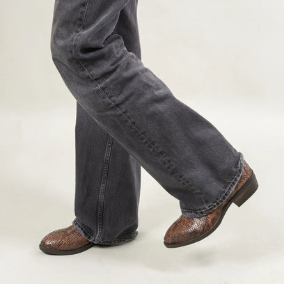 Beverly Damen Leder-Stiefeletten Biscuit