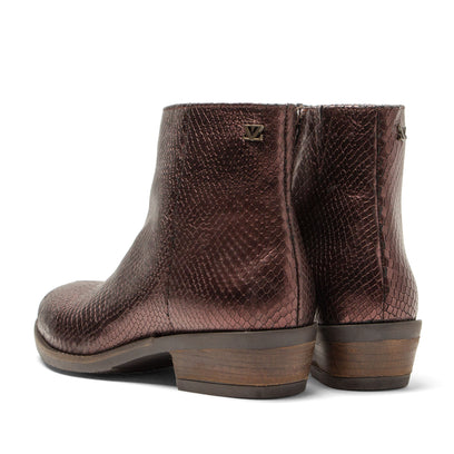 Beverly Damen Leder-Stiefeletten Merlot