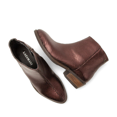 Beverly Damen Leder-Stiefeletten Merlot
