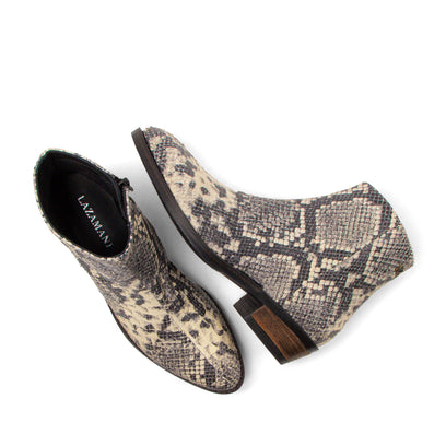 Beverly Damen Leder-Stiefeletten Offwhite