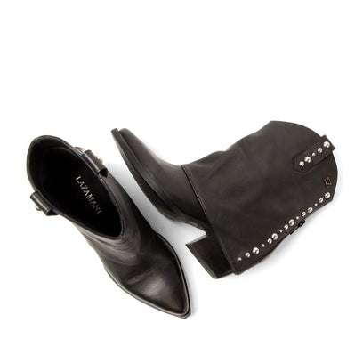 Yara Damen Leder Stiefeletten Black