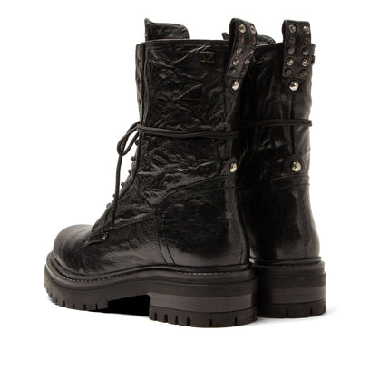 Lex Damen Leder-Schnürboots Black