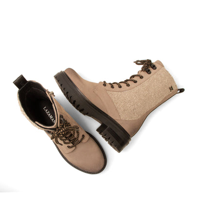Nadi Damen Wildleder-Schnürboots Fango