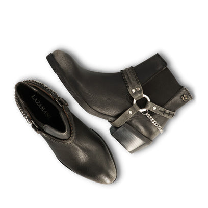 Emmi Damen Leder-Stiefeletten Pewter