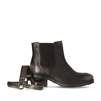 Emmi Damen Leder-Stiefeletten Pewter