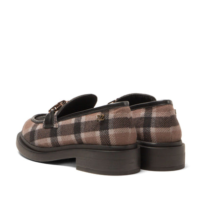 Oxford Damen Loafer Tartan Black