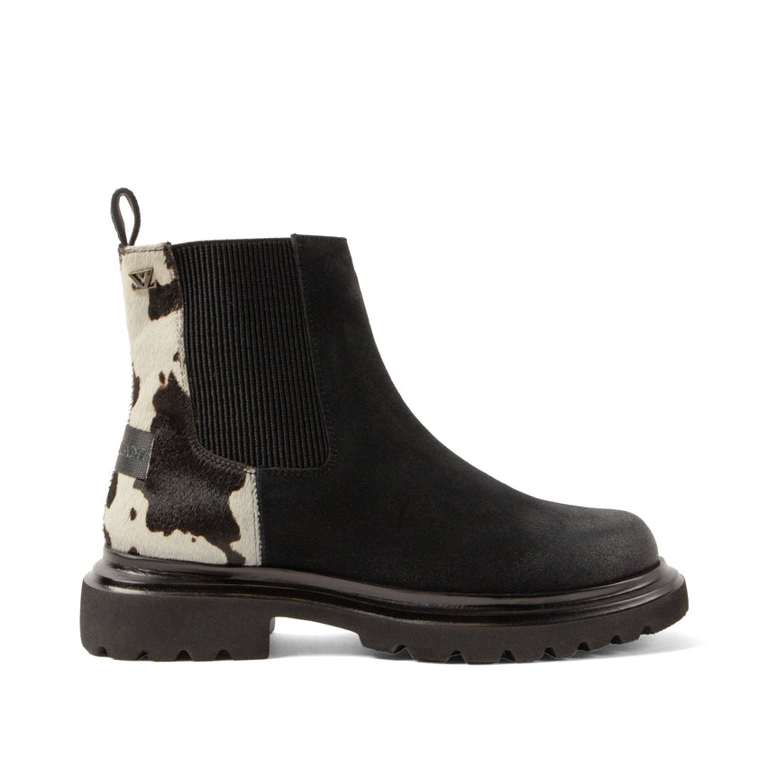 Haidy Damen Wildleder-Boots Black/White