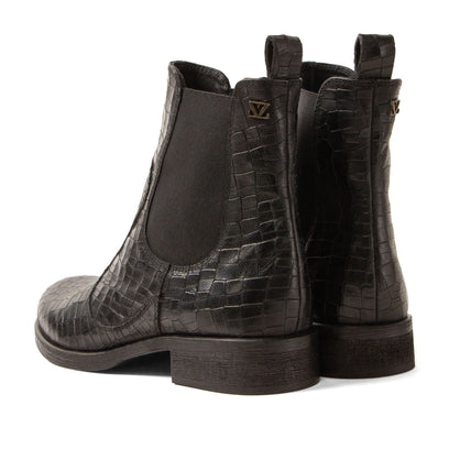 Marij Damen Leder Chelsea-Boots Black