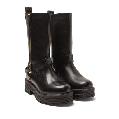Lotte Damen Leder-Boots Black