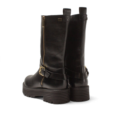 Lotte Damen Leder-Boots Black