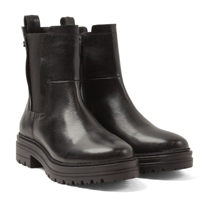 Nola Damen Leder-Boots Black