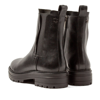 Nola Damen Leder-Boots Black
