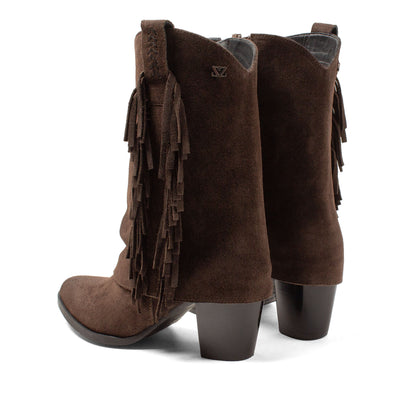Emi Damen Wildleder-Stiefel Brown