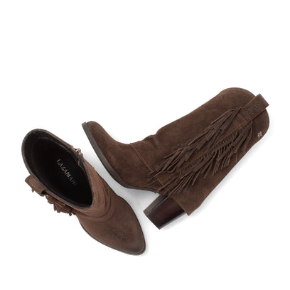 Emi Damen Wildleder-Stiefel Brown
