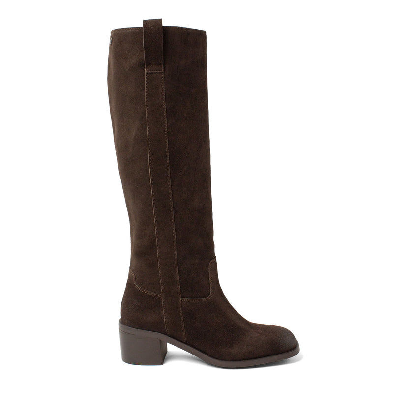 Elin Damen Wildleder-Stiefel Brown
