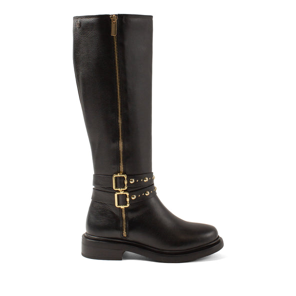 Emma Damen Leder-Stiefel Black Emma Damen Leder-Stiefel Black