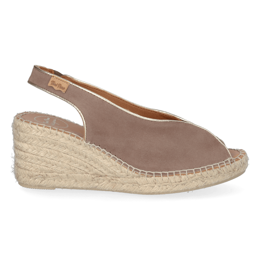 Leslie Damen Wildleder-Espadrilles Taupe