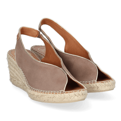 Leslie Damen Wildleder-Espadrilles Taupe