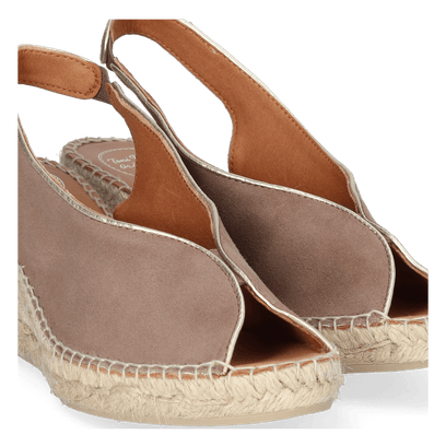 Leslie Damen Wildleder-Espadrilles Taupe