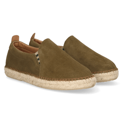Marti Herren Wildleder-Espadrilles Army