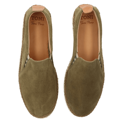Marti Herren Wildleder-Espadrilles Army