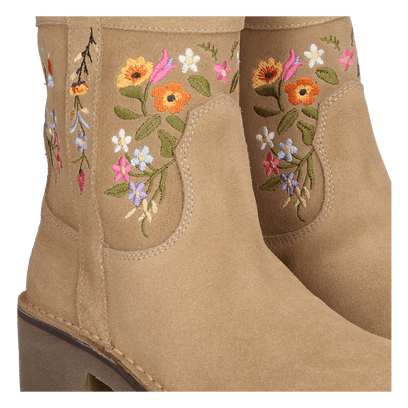 Monells Damen Wildleder-Boots Beige