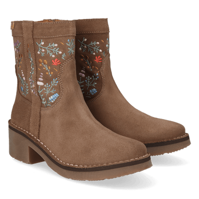 Monells Damen Wildleder-Boots Taupe