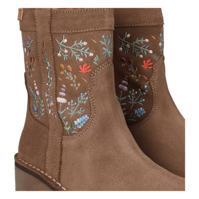 Monells Damen Wildleder-Boots Taupe
