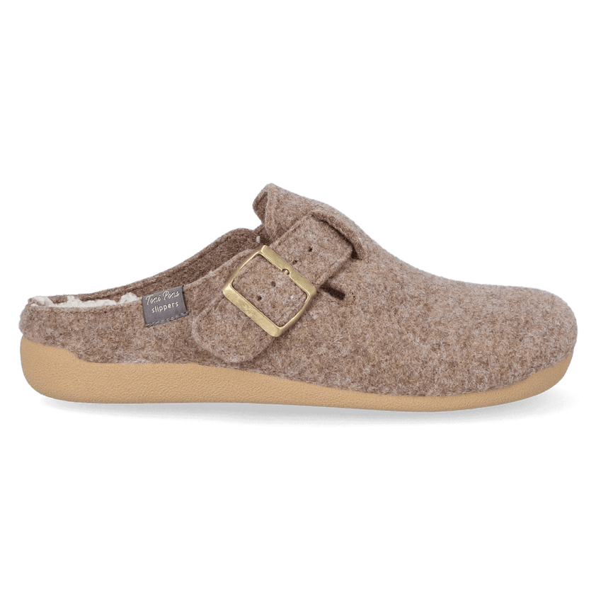 Norton-FP Herren Filz-Hausschuhe Taupe