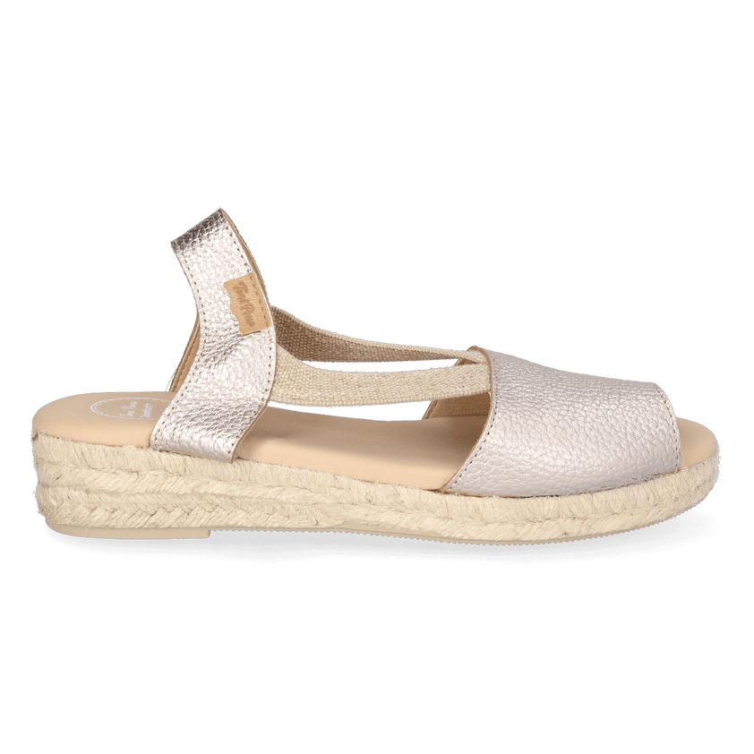 Nuvol Damen Leder-Espadrilles Plati
