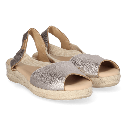 Nuvol Damen Leder-Espadrilles Plati