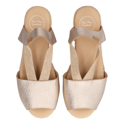 Nuvol Damen Leder-Espadrilles Plati