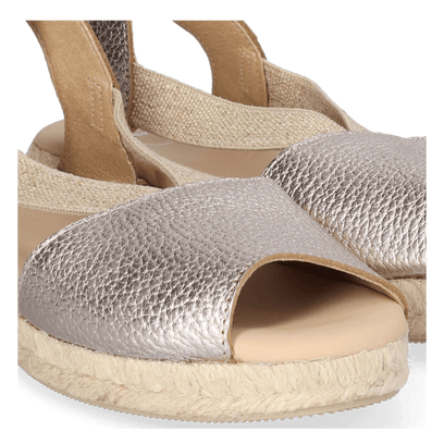 Nuvol Damen Leder-Espadrilles Plati