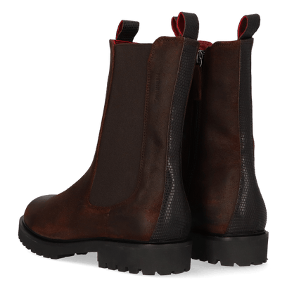 BEBE 03.03 Damen Leder-Boots Dark Brown