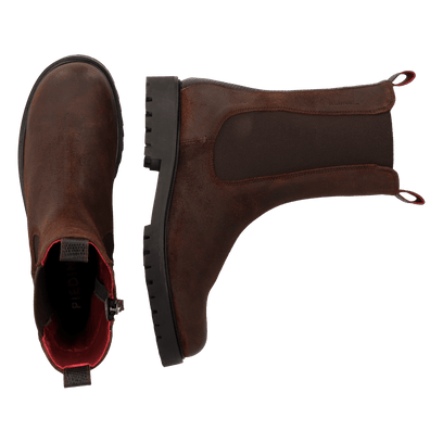 BEBE 03.03 Damen Leder-Boots Dark Brown