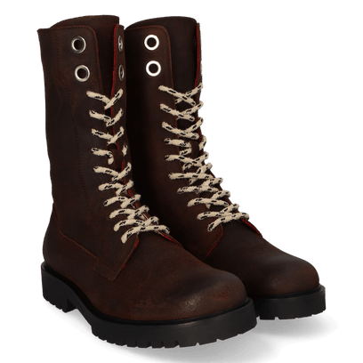 BONNIE 01.04 Damen Leder-Boots Dark Brown