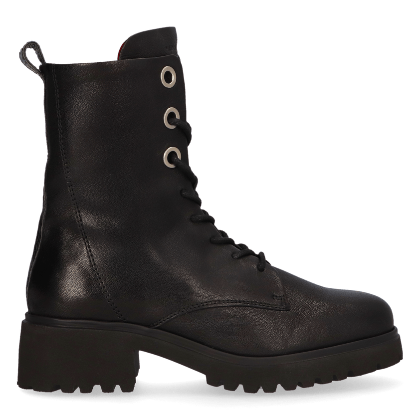 CLEO 16.01 Damen Leder-Schnürboots Black