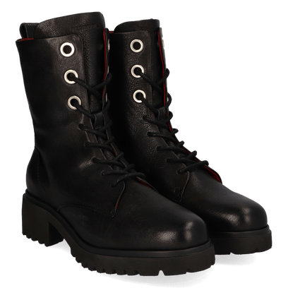 CLEO 16.01 Damen Leder-Schnürboots Black