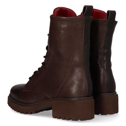 CLEO 16.02 Damen Leder-Schnürboots Dark Brown